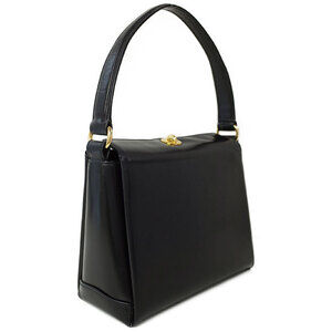 Gucci handbag black handle leather top